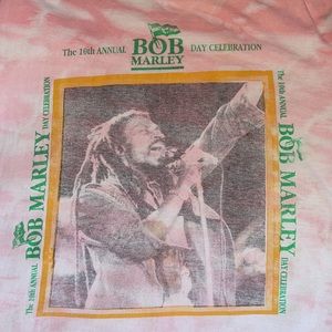 Vintage 10 th annual Bob Marley day tye dye shirt